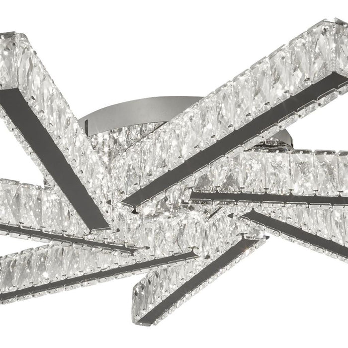 Searchlight  8127-7CC Clover 7Lt LED Flush - Chrome & Clear Glass