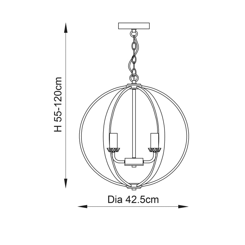 Ritz 3lt Pendant - 81507