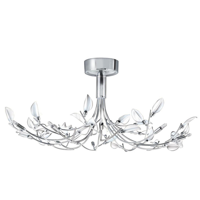 Searchlight  81510-10WH Wisteria 8Lt Ceiling Semi-Flush -Chrome & Acid Glass
