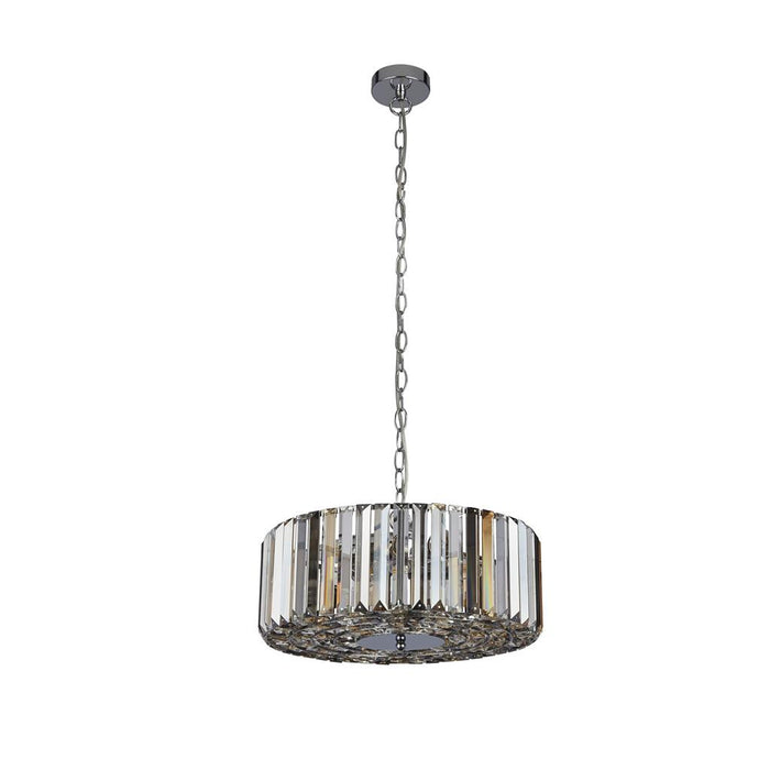 Searchlight  82101-4CC Chapeau 4Lt Pendant/Semi-Flush -  Amber, Smoke & Crystal