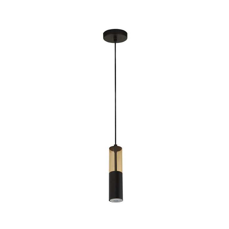 Searchlight  82121-1BK Merrygold Pendant - Black Metal & Amber Acrylic