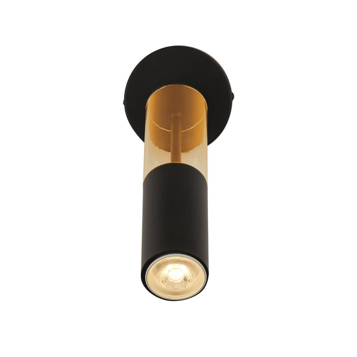 Searchlight  82122-1BK Merrygold Wall Light - Black Metal & Amber Acrylic