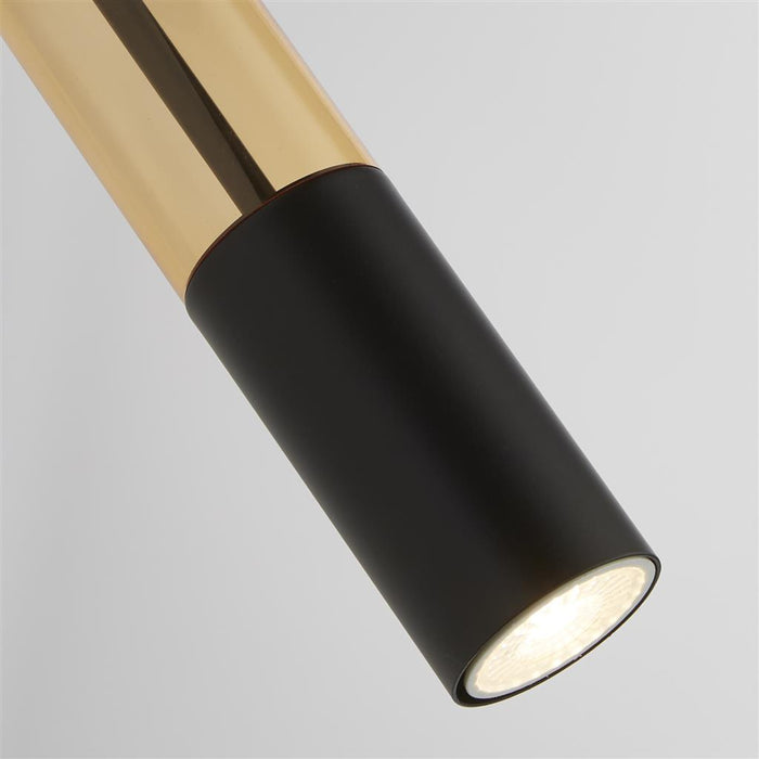 Searchlight  82122-1BK Merrygold Wall Light - Black Metal & Amber Acrylic