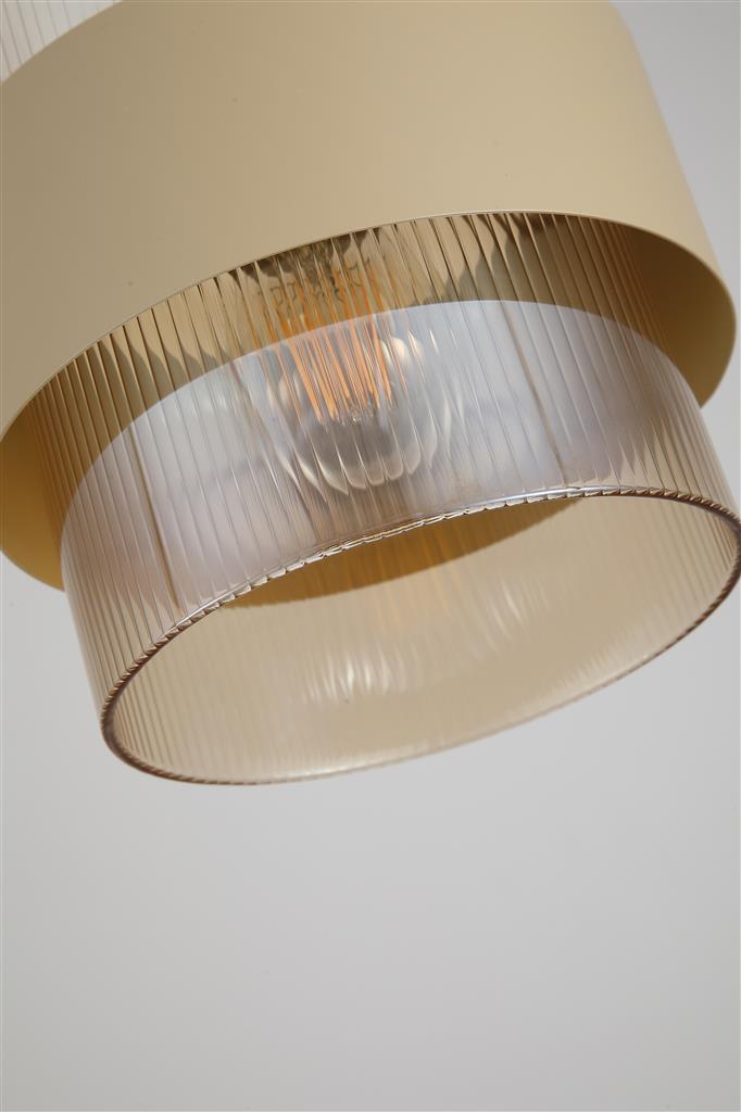 Searchlight 82431-1SA Royal Pendant, Convertible to Semi-Flush, Sand Metal