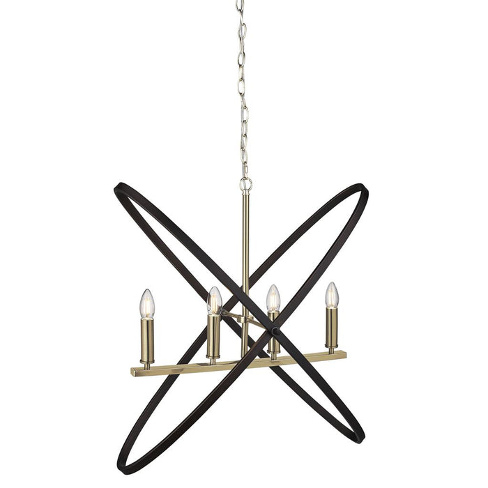 Searchlight  8244-4BZ Hoopla 4Lt Ceiling Pendant - Bronze Metal