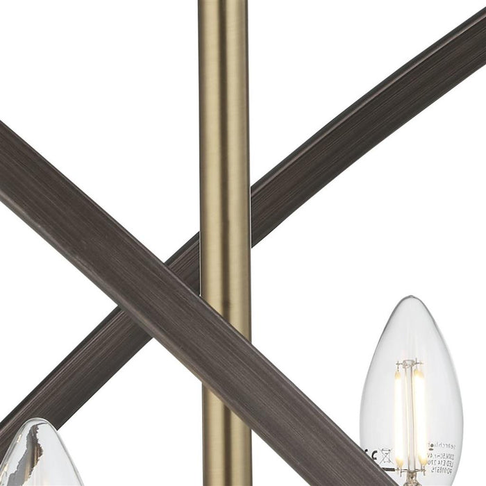 Searchlight  8246-6BZ Hoopla 6Lt Pendant - Bronze Metal
