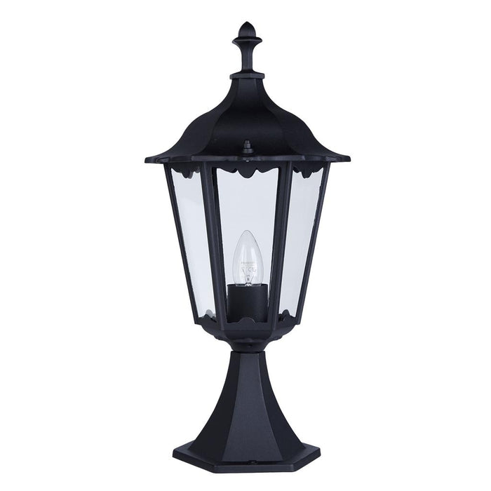 Searchlight  82503BK Alex 55cm Outdoor Post  -  Silk Black Metal & Glass , IP44
