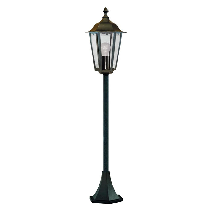 Searchlight  82504BK Alex  Outdoor Post - Black Metal & Glass