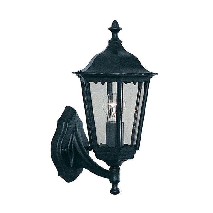 Searchlight  82530BK Alex  Outdoor Wall Light - Black Metal & Glass