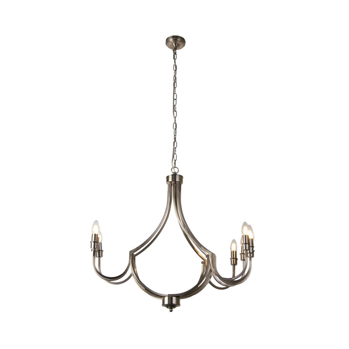 Searchlight  82918-8SS Lodge 8Lt Pendant - Satin Silver Metal