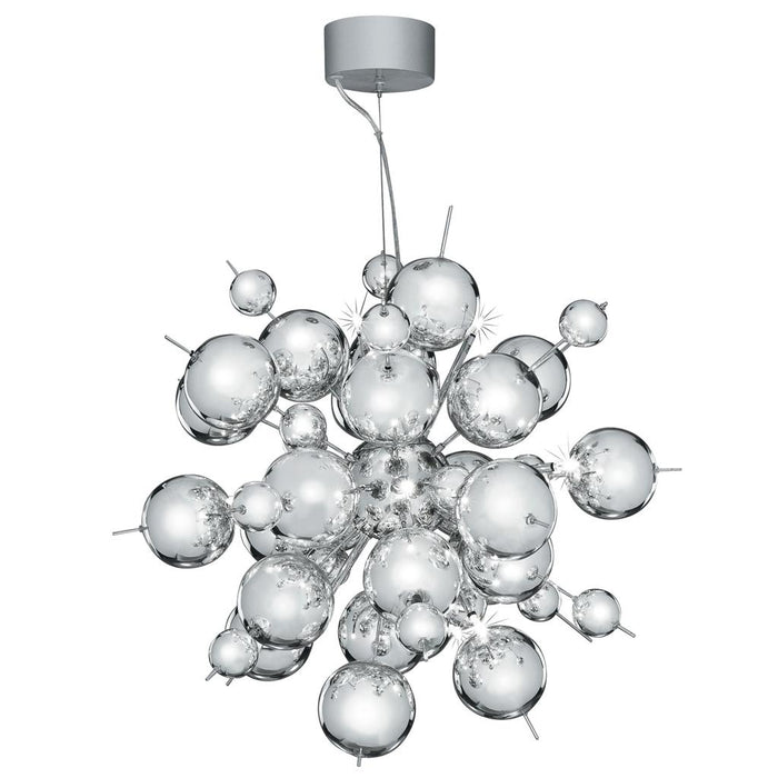 Searchlight  8312-12CC Molecule 12Lt Pendant  - Polished Chrome Metal & Glass