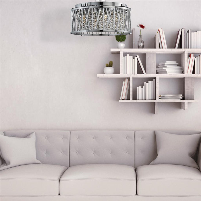 Searchlight  8335-5CC Elise 5Lt Pendant/Semi-Flush - Chrome & Crystal