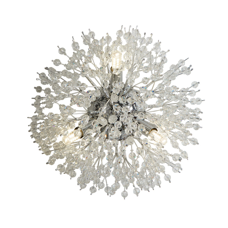 Searchlight  83420-3CC Sunburst 3Lt Wall light - Chrome Metal & Glass Beads