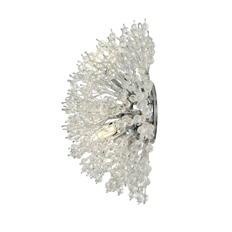 Searchlight  83420-3CC Sunburst 3Lt Wall light - Chrome Metal & Glass Beads