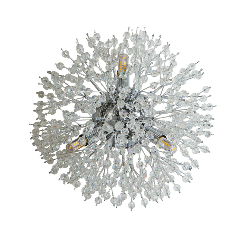 Searchlight  83420-3CC Sunburst 3Lt Wall light - Chrome Metal & Glass Beads