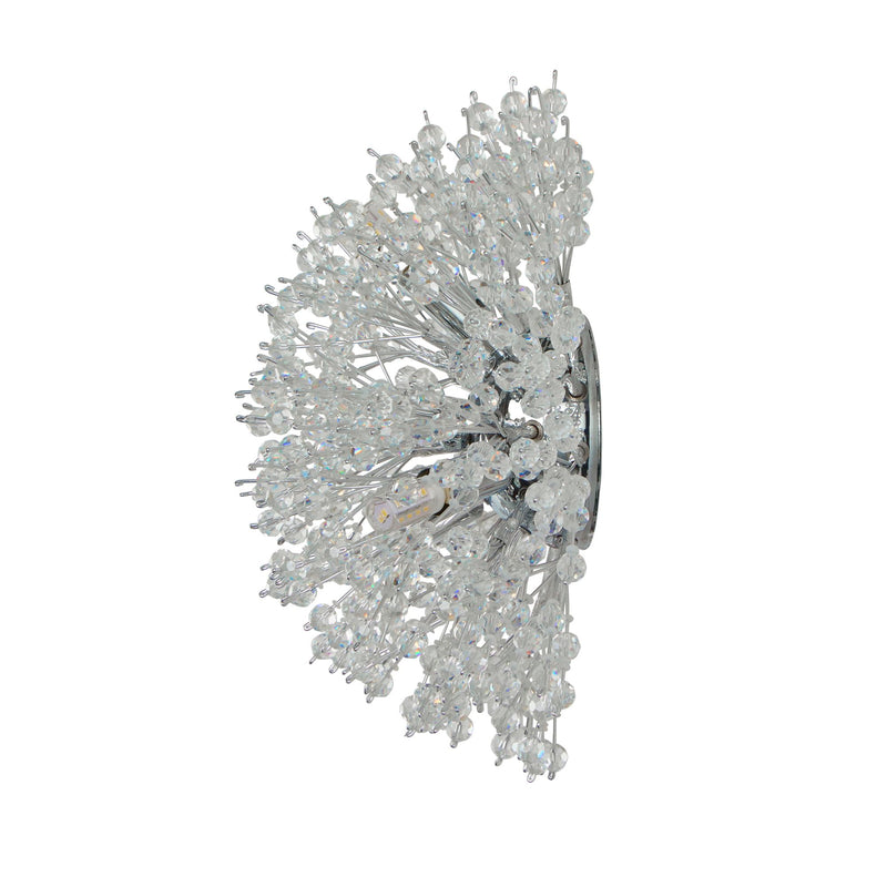 Searchlight  83420-3CC Sunburst 3Lt Wall light - Chrome Metal & Glass Beads