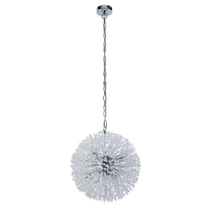 Searchlight  83420-7CC Sunburst 7Lt Pendant - Chrome Metal & Glass Beads
