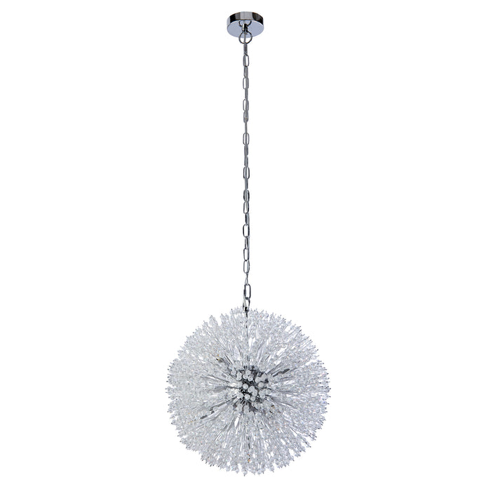 Searchlight  83420-7CC Sunburst 7Lt Pendant - Chrome Metal & Glass Beads
