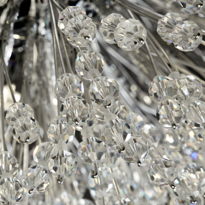 Searchlight  83420-7CC Sunburst 7Lt Pendant - Chrome Metal & Glass Beads