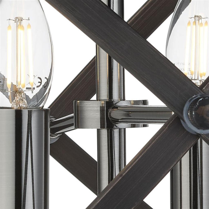 Searchlight  8344-4PW Hoopla 4Lt Semi-Flush - Pewter Metal