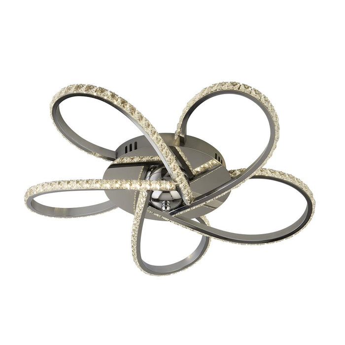 Searchlight  85201-5CC Daisy 5Lt Flush - Chrome & Clear Crystals