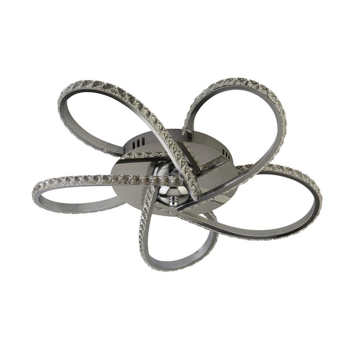 Searchlight  85201-5CC Daisy 5Lt Flush - Chrome & Clear Crystals