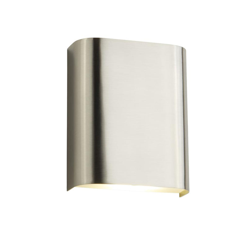 Searchlight  8582-2SS Match Box 2Lt LED Wall Light - Satin Silver & Frosted Glass
