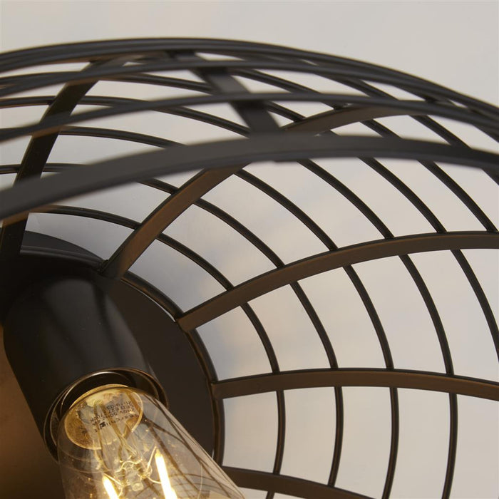 Searchlight  85981-3BK Vision Cage 3Lt Flush - Matt Black Metal