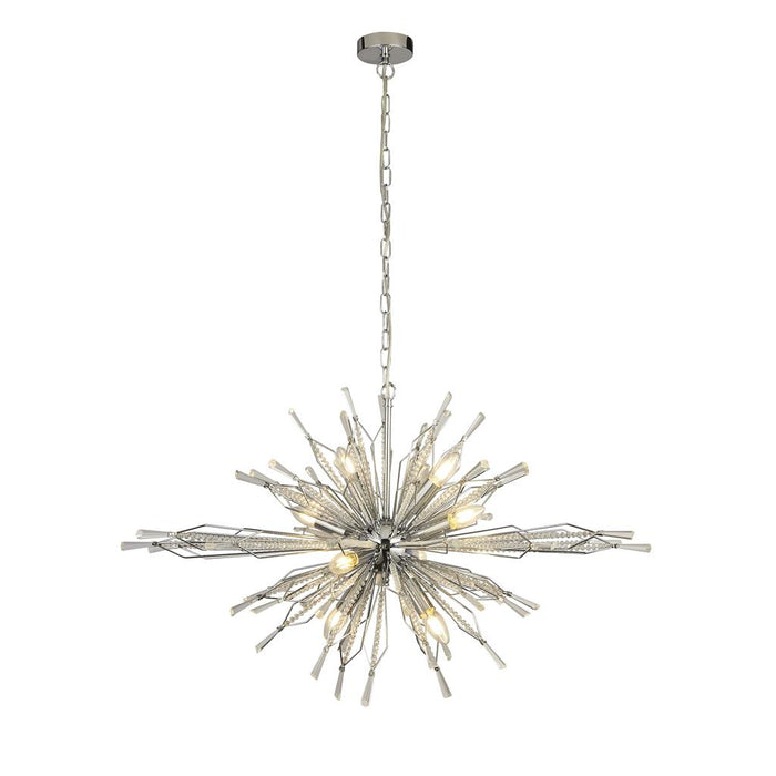 Searchlight  8638-8CC Starburst 8Lt Ceiling Pendant - Chrome & Glass