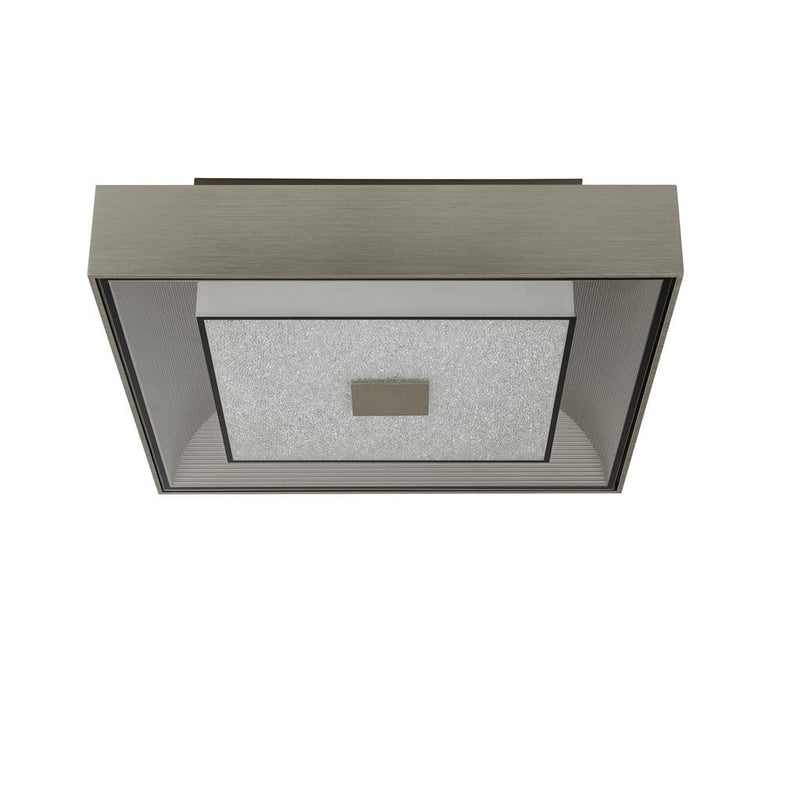 Searchlight  8674SS Rhea LED Flush Ceiling Light - Silver & Crystal Sand - Bonus Superstore