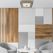 Searchlight  8674SS Rhea LED Flush Ceiling Light - Silver & Crystal Sand - Bonus Superstore