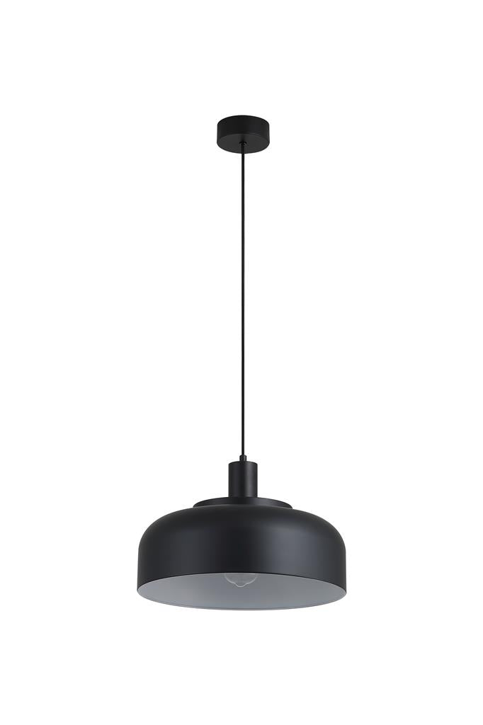 Searchlight 87180BK Scotland 1Lt Pendant Convertible to Semi-Flush Black Metal