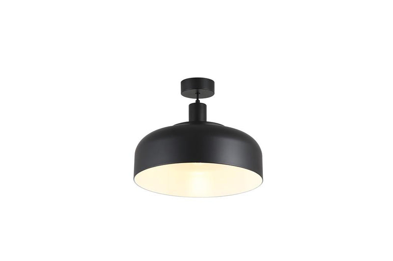 Searchlight 87180BK Scotland 1Lt Pendant Convertible to Semi-Flush Black Metal