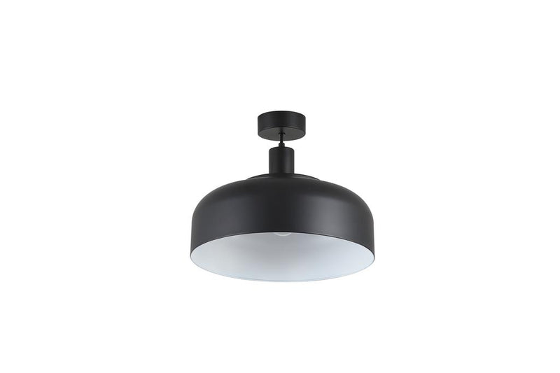 Searchlight 87180BK Scotland 1Lt Pendant Convertible to Semi-Flush Black Metal