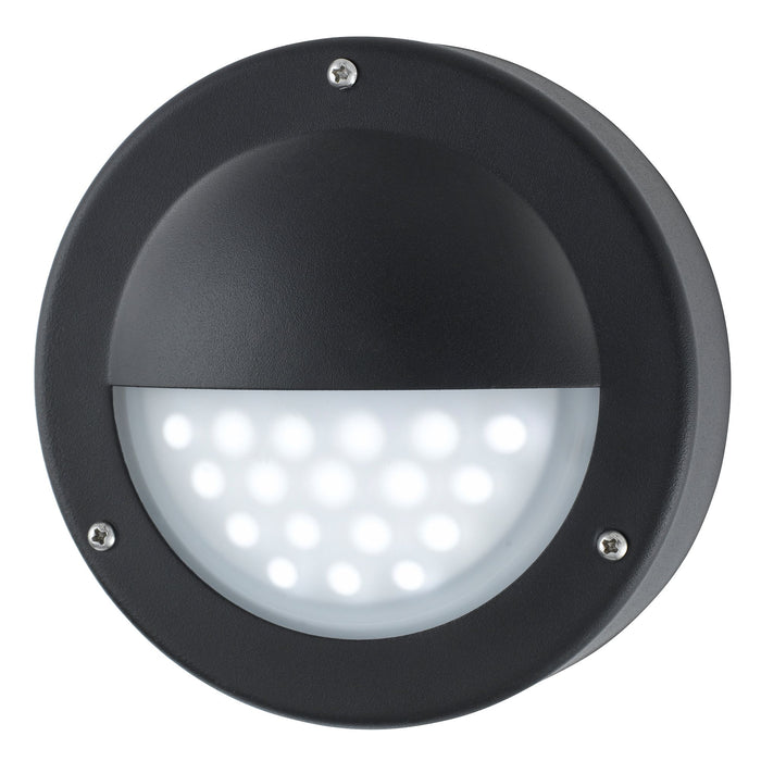 Searchlight  8744BK Bangor LED Outdoor Flush  -  Black & Polycarbonate, IP44