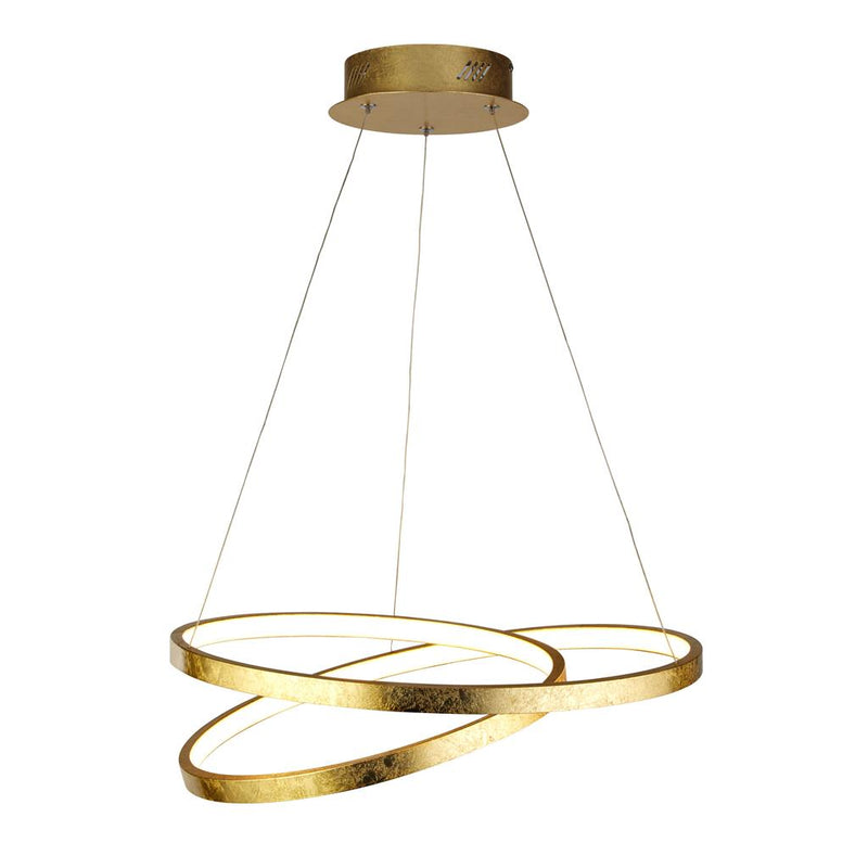 Searchlight  8761GO Float  Pendant  - Gold Leaf Metal & Opal - Bonus Superstore