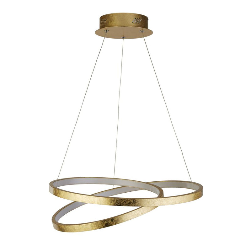 Searchlight  8761GO Float  Pendant  - Gold Leaf Metal & Opal - Bonus Superstore