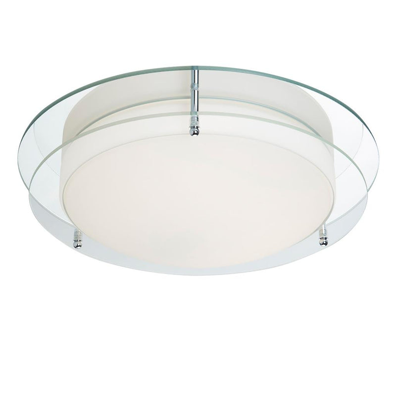 Searchlight  8803-36CC Limerick Flush  -  Chrome, Mirror, Opal Glass, IP44