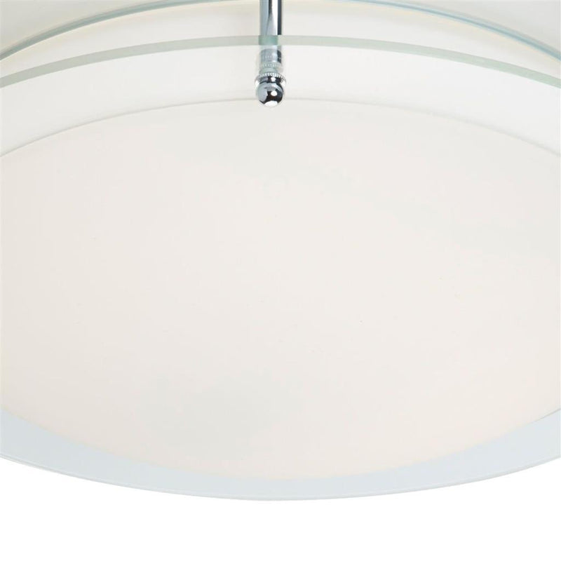 Searchlight  8803-36CC Limerick Flush  -  Chrome, Mirror, Opal Glass, IP44