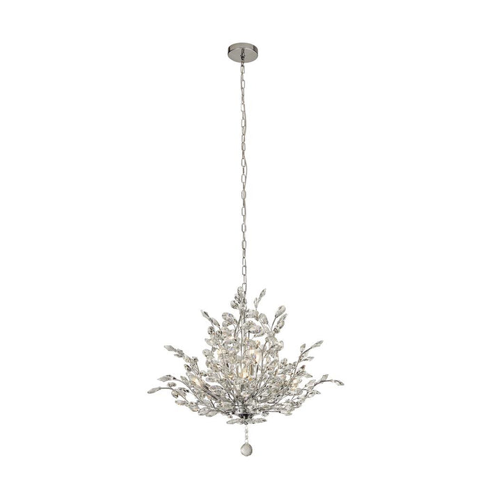 Searchlight  8807-7CC Bouquet  7Lt Pendant - Chrome Metal & Crystal