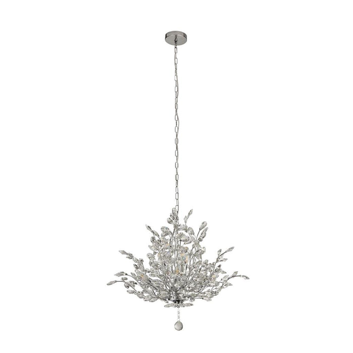 Searchlight  8807-7CC Bouquet  7Lt Pendant - Chrome Metal & Crystal
