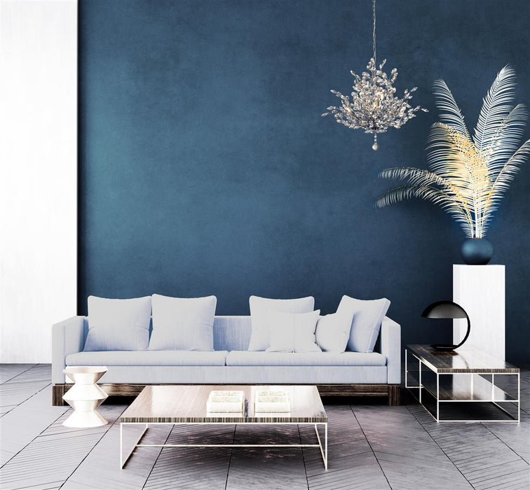 Searchlight  8807-7CC Bouquet  7Lt Pendant - Chrome Metal & Crystal