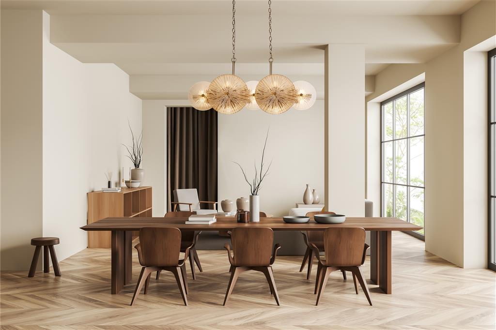 Searchlight  88210-10BZ Wagon Wheel 10Lt Bar Pendant -Bronze Metal,Clear/Amber Glass