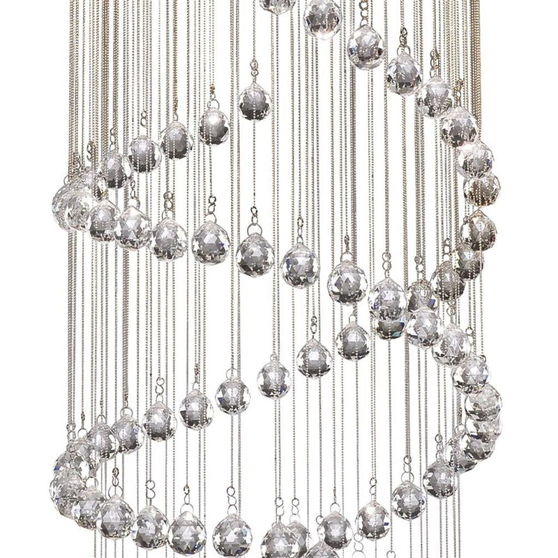 Searchlight  8843CC Hallway 5Lt Multi-Drop Pendant- Chrome Metal & Clear Crystal