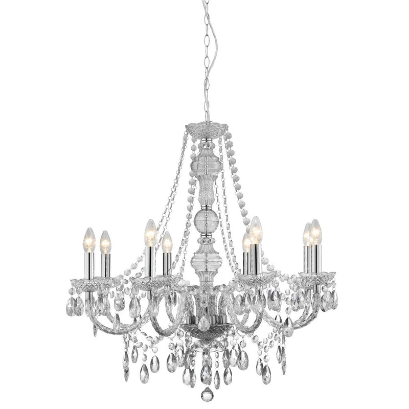 Searchlight  8888-8CL Marie Therese  8Lt Pendant - Clear Glass & Acrylic