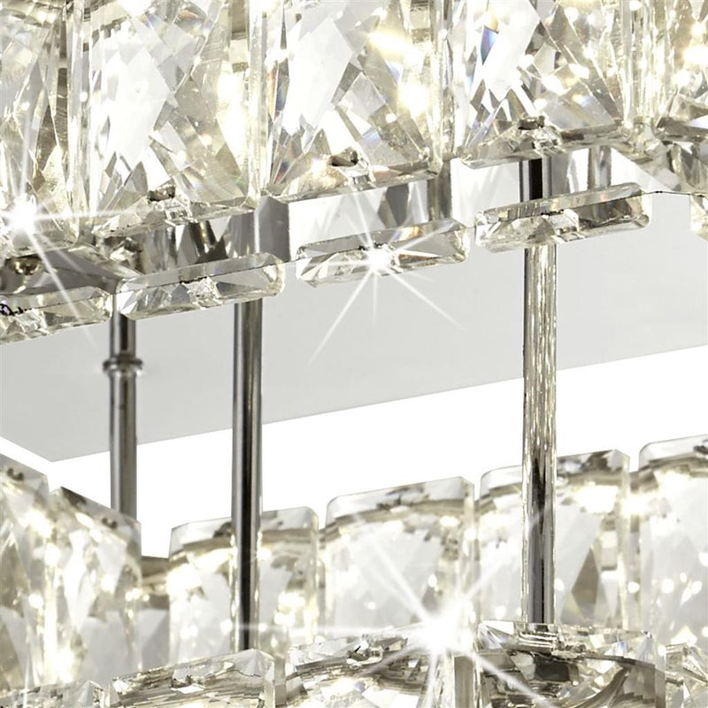 Searchlight  8952CC Clover 2 Tier LED Flush - Polished Chrome & Crystal