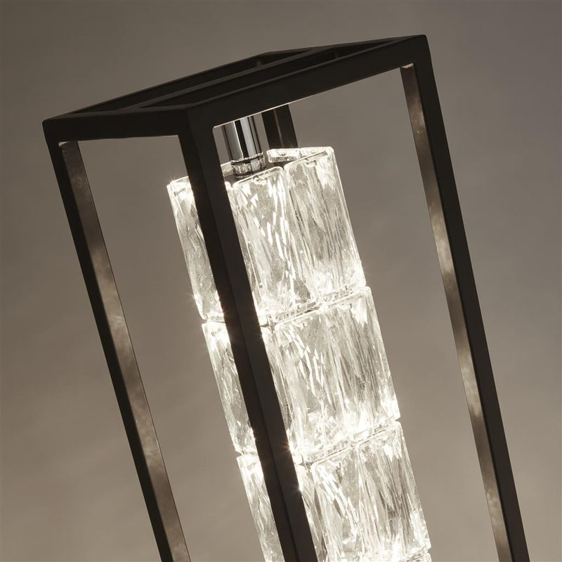Searchlight  89563BK Elevator Floor Lamp - Matt Black Frame & Crystal Centre