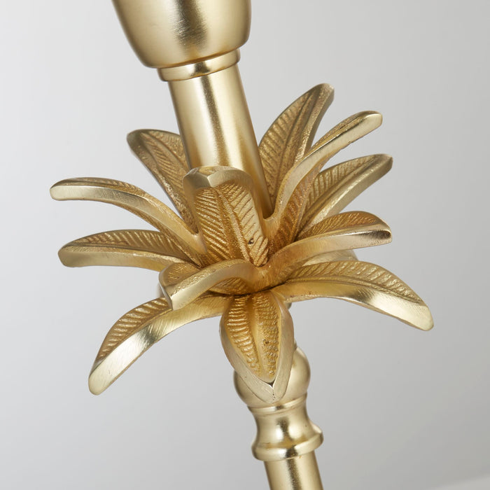 Searchlight  81210SB Base Only -Palm Table Lamp - Satin Brass Metal