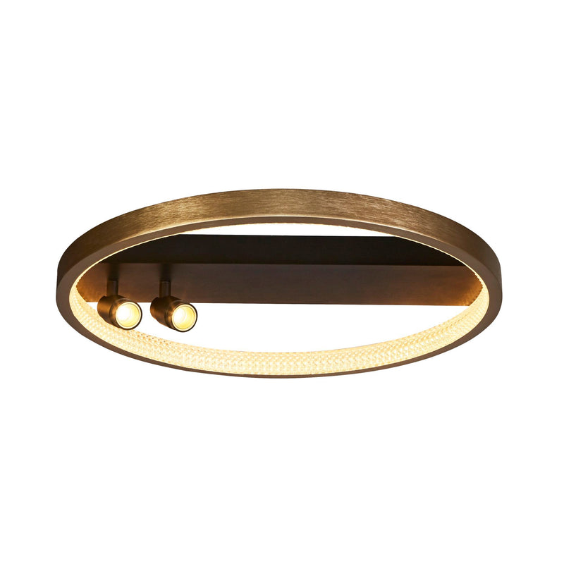 Searchlight  20228-2GO Grace Flush - Black & Gold Metal
