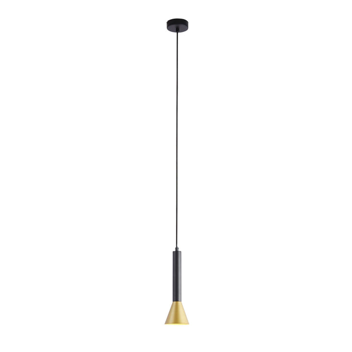 Searchlight  13611-1BGO Signal Pendant - Black & Gold Metal